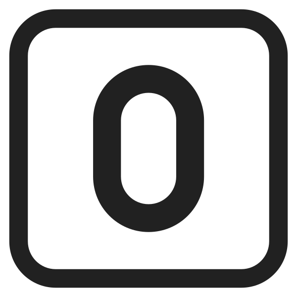 O Button (blood Type) High Contrast Vector