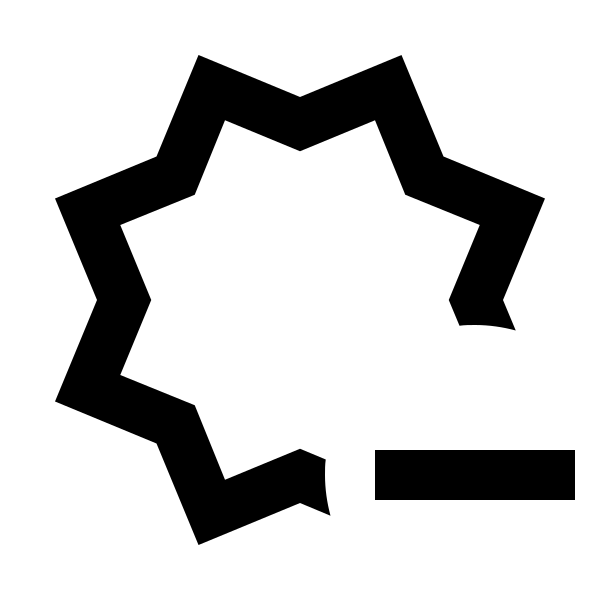 Octagram Minus Outline