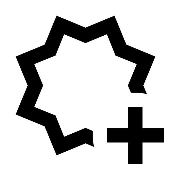 Octagram Plus Outline