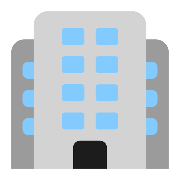 Office Building Flat Vector
