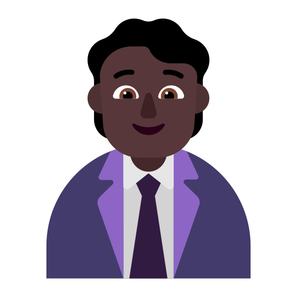 Office Worker Flat Dark Vector