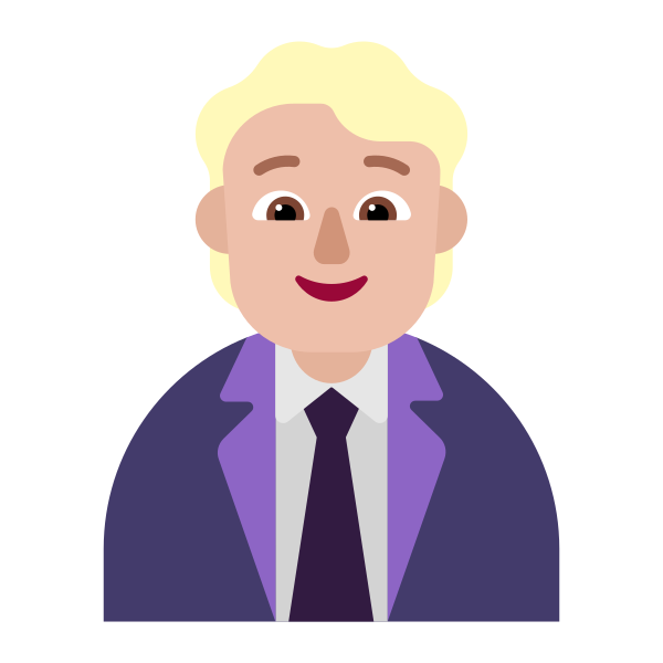 Office Worker Flat Medium Light Vector