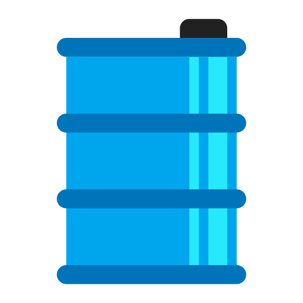 Oil Drum Flat Vector