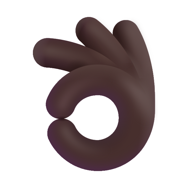 Ok Hand Color Dark