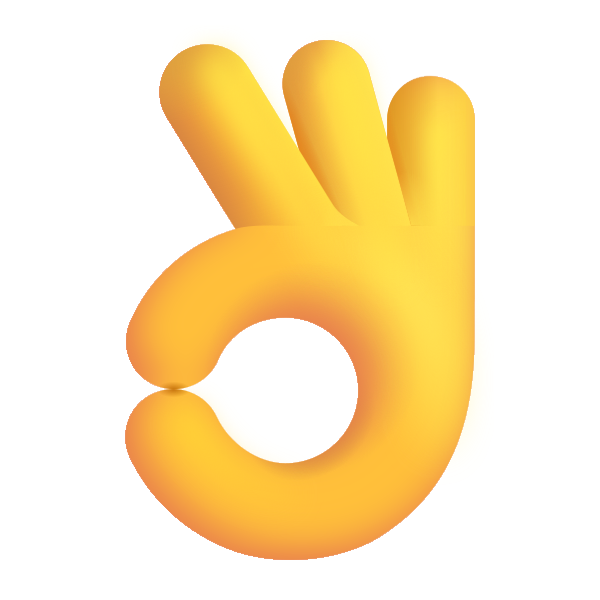 Ok Hand Color Default Vector