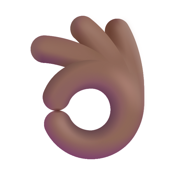 Ok Hand Color Medium Dark