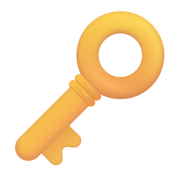 Old Key Color Vector