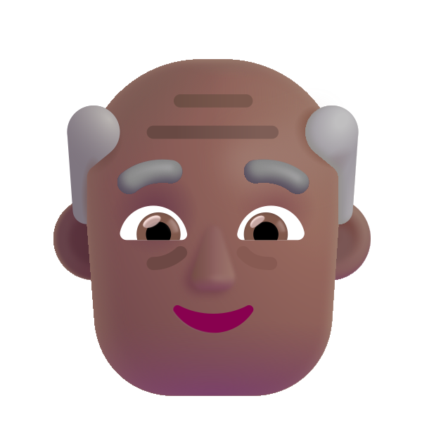 Old Man Color Medium Dark Vector