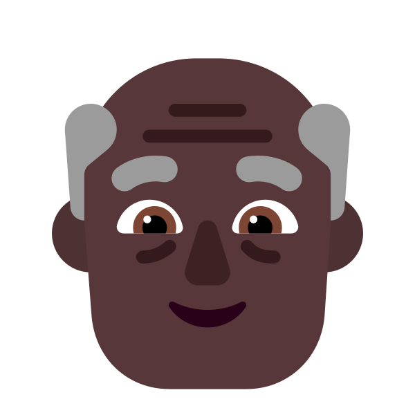 Old Man Flat Dark Vector