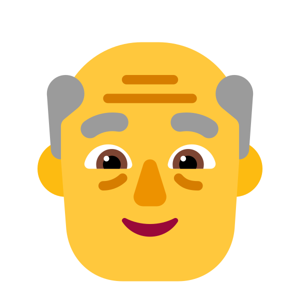 Old Man Flat Default Vector