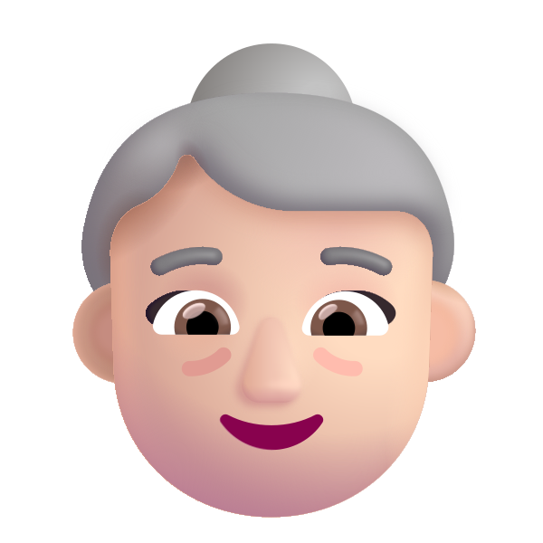 Old Woman Color Light Vector