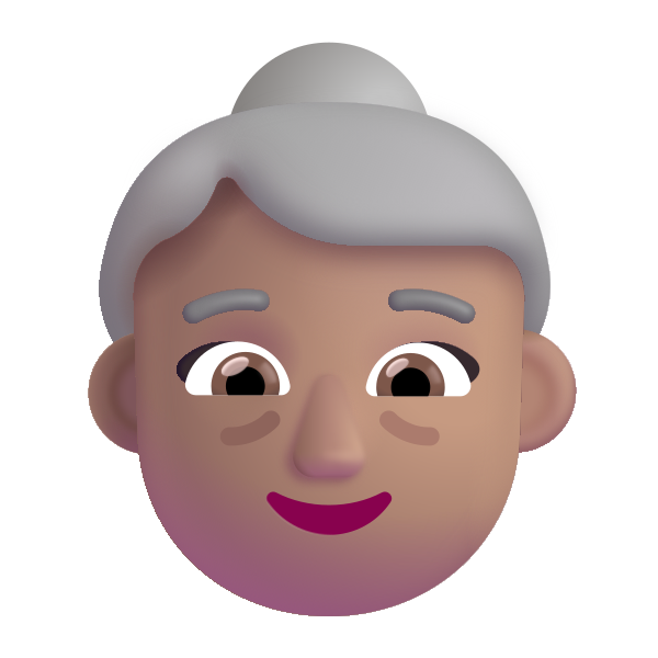Old Woman Color Medium Vector