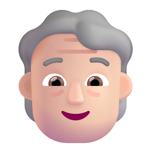 Older Person Color Light Vector
