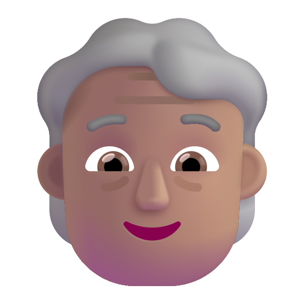 Older Person Color Medium Vector