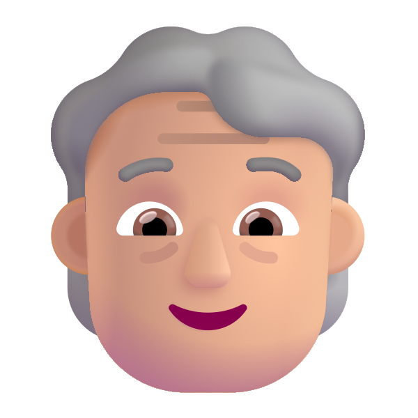 Older Person Color Medium Light Vector