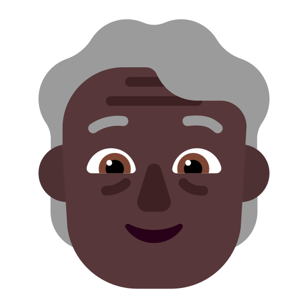 Older Person Flat Dark Vector