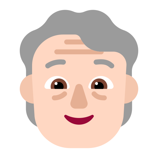 Older Person Flat Light Vector