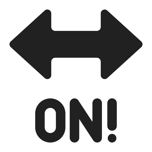 On! Arrow High Contrast Vector
