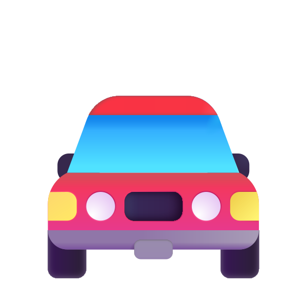 Oncoming Automobile Color Vector