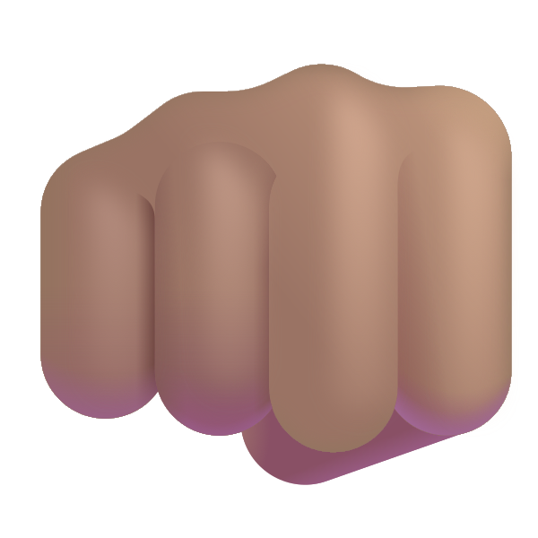 Oncoming Fist Color Medium Vector
