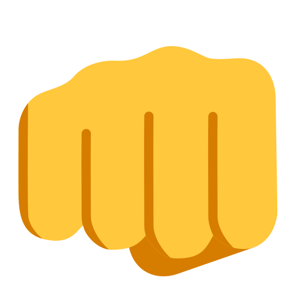 Oncoming Fist Flat Default Vector