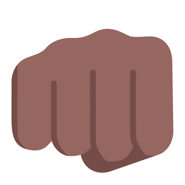 Oncoming Fist Flat Medium Dark Vector