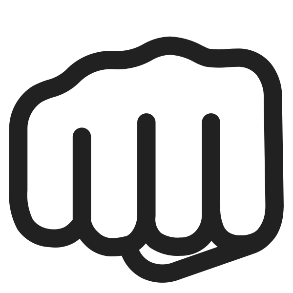 Oncoming Fist High Contrast Default Vector