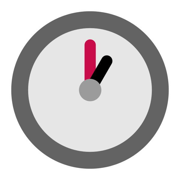 One Oclock Flat Vector