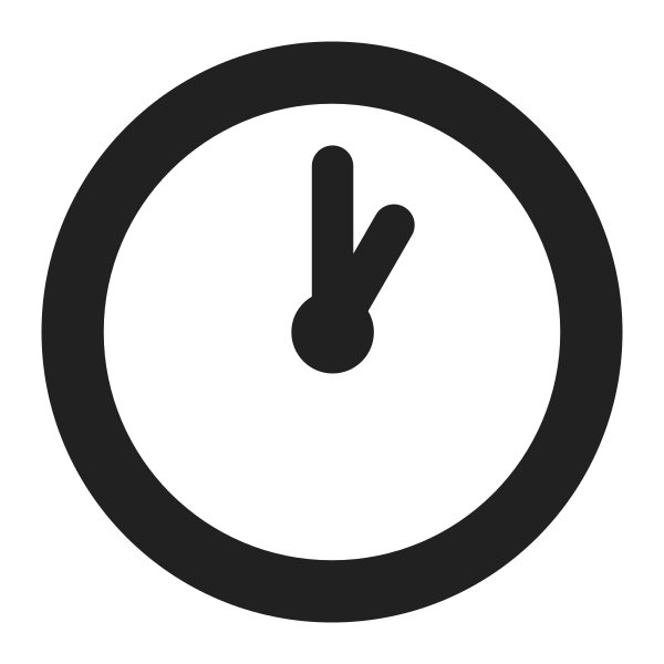 One Oclock High Contrast Vector