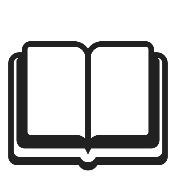Open Book High Contrast Vector