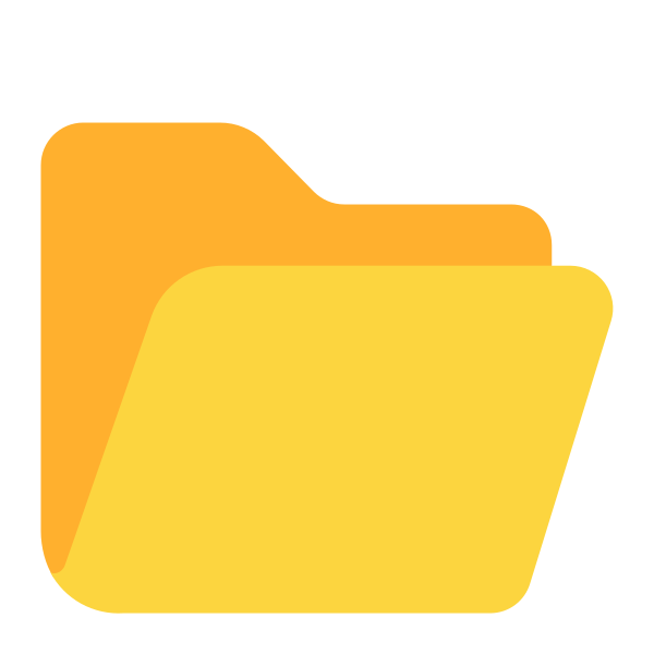 Open File Folder Flat Vector