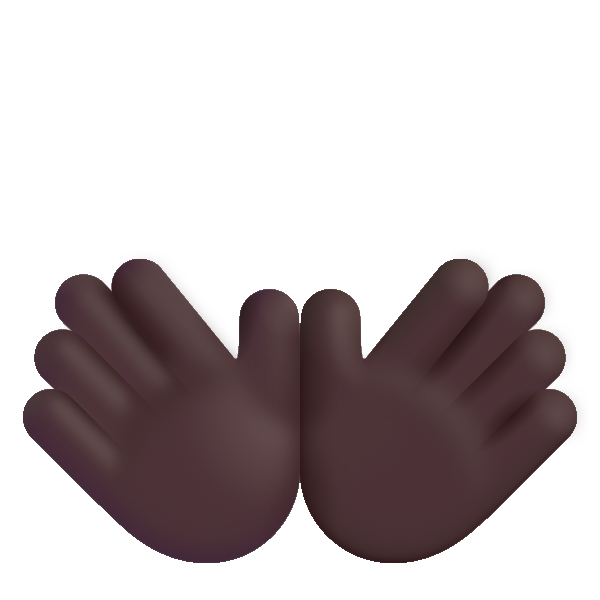 Open Hands Color Dark Vector