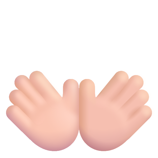 Open Hands Color Light Vector