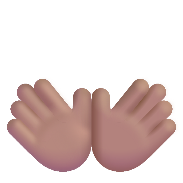 Open Hands Color Medium Vector