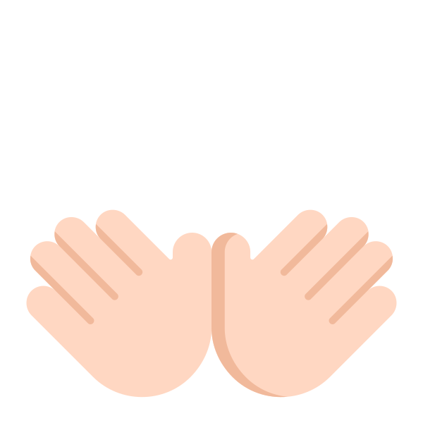 Open Hands Flat Light Vector