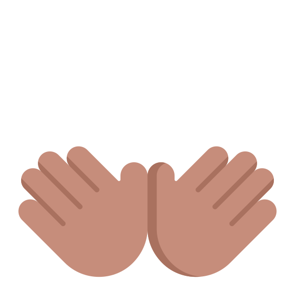 Open Hands Flat Medium Vector