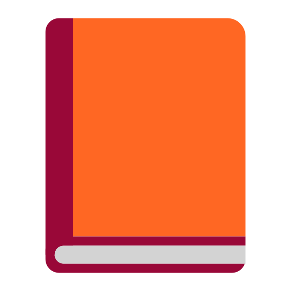 Orange Book Flat Vector