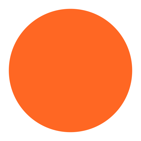 Orange Circle Flat Vector