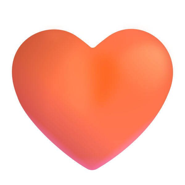 Orange Heart Color