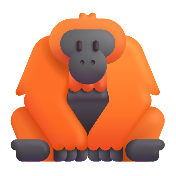 Orangutan Color Vector