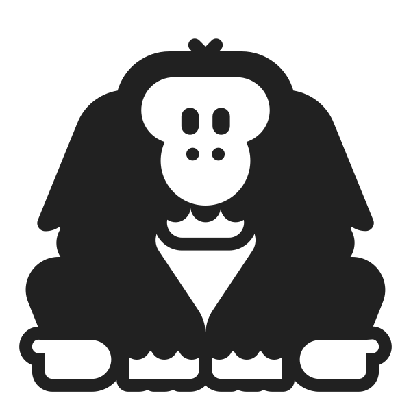 Orangutan High Contrast Vector