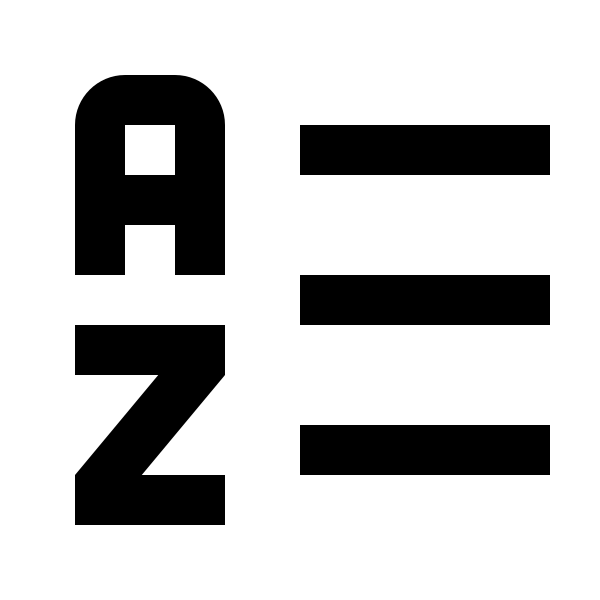 Order Alphabetical Ascending