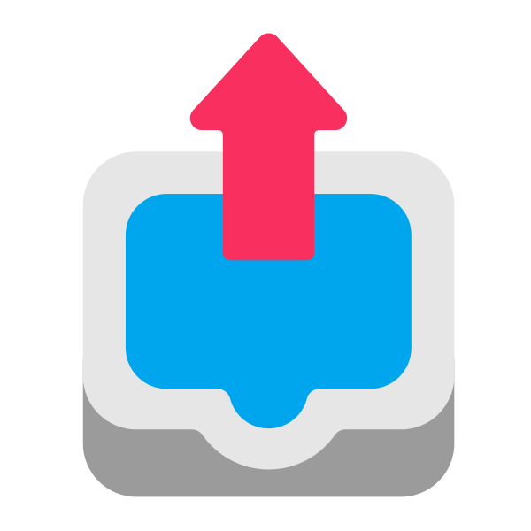 Outbox Tray Flat Vector
