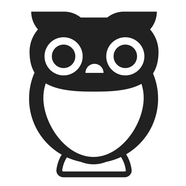 Owl High Contrast Vector