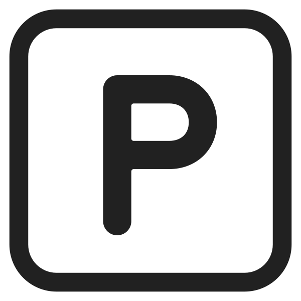 P Button High Contrast Vector