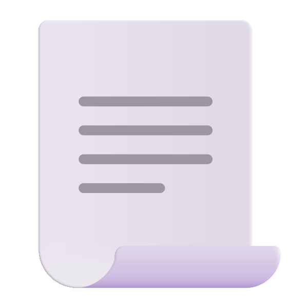 Page With Curl Color Vector