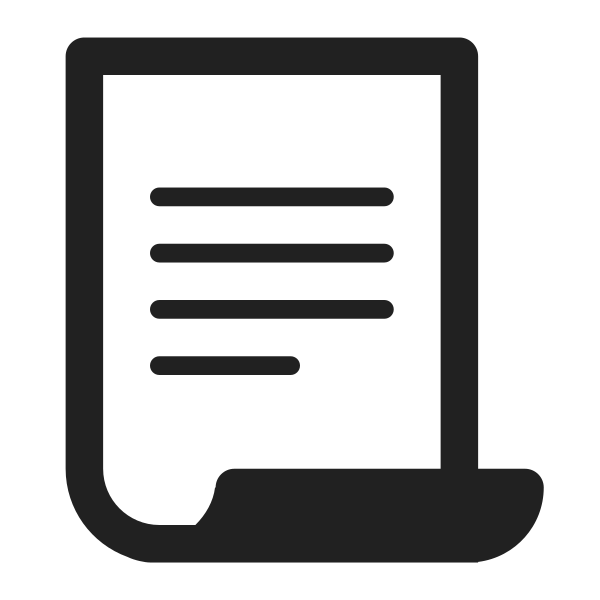 Page With Curl High Contrast Vector