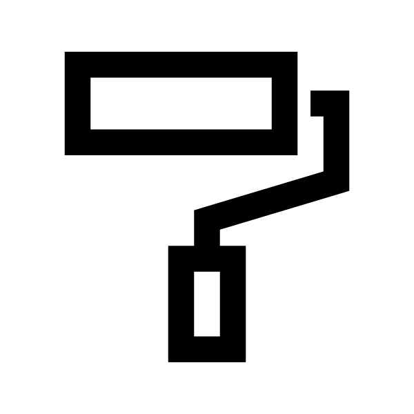 Paint Roller Solid Vector