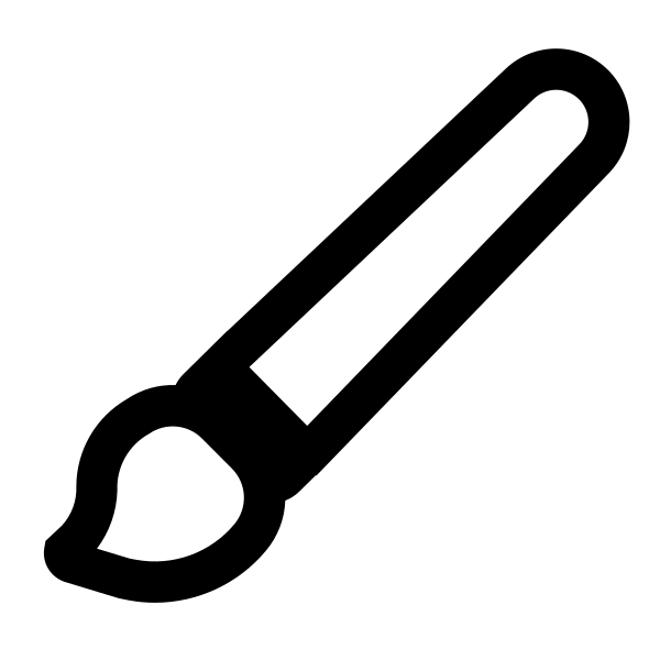 Paintbrush High Contrast Vector