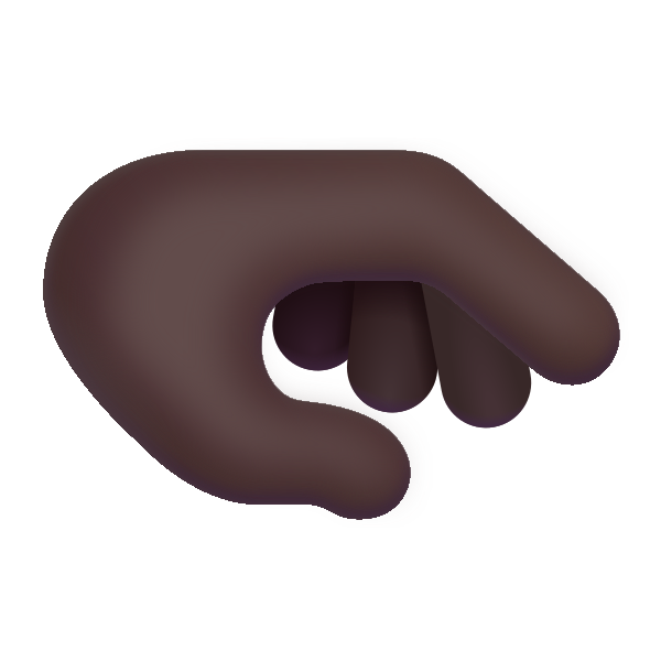 Palm Down Hand Color Dark Vector